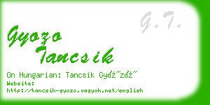 gyozo tancsik business card